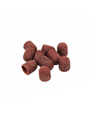 Pedicure cap set, rounded cylinder, 80 grit, hard abrasive, diameter 13.0 mm, (10pcs/pack), Kp130cK