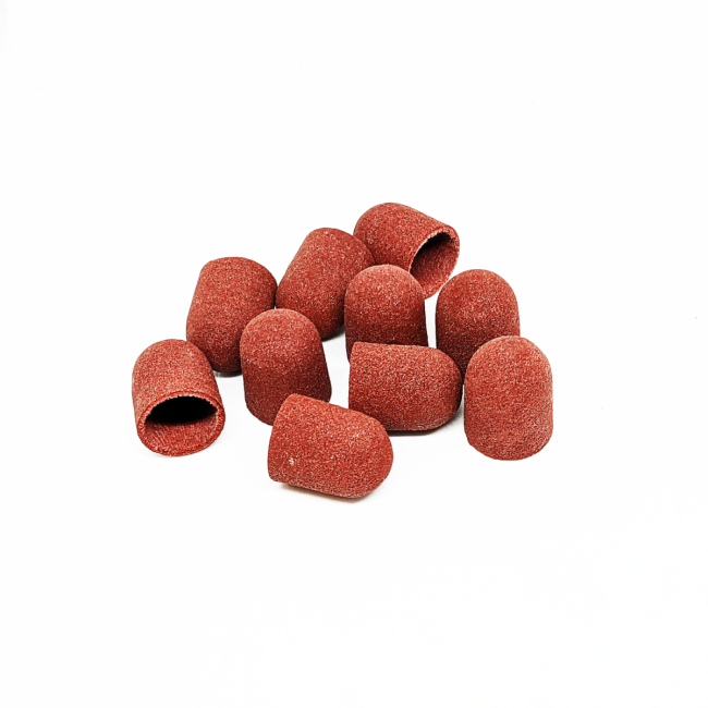 Set of pedicure caps rounded cylinder, 320 grit, soft abrasive, diameter 13.0 mm, (10pcs/up), Kp130fK - Kodi Professional
