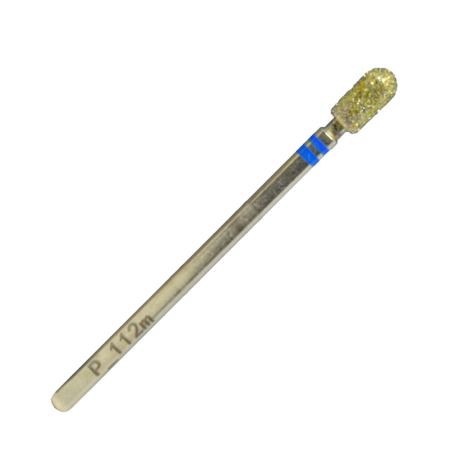 Diamond milling cutter, rounded cylinder, medium abrasive, d=3,5 mm, length of the working part, 7 mm, P_112mK - Kodi Professional