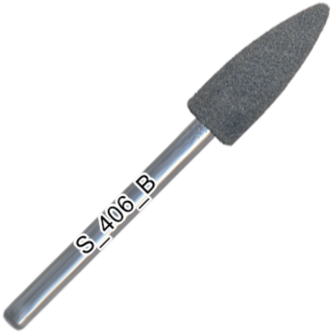Silicone polisher, cone, medium abrasive, d=5,5 mm, length of working part 16 mm, S_406_K - Kodi Professional