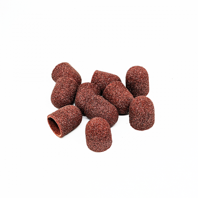 Ensemble de capuchons de pédicure, cylindre arrondi, grain 80, abrasif dur, diamètre 13,0 mm, (10 pièces/paquet), Kp130cK