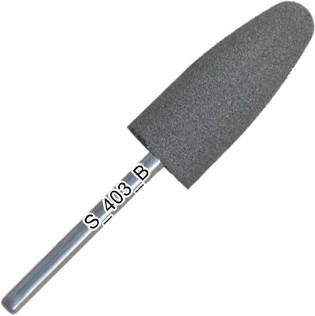 Polisher silicone, rounded cone, medium abrasive, d=10mm, length of working part 24mm, S_403_K