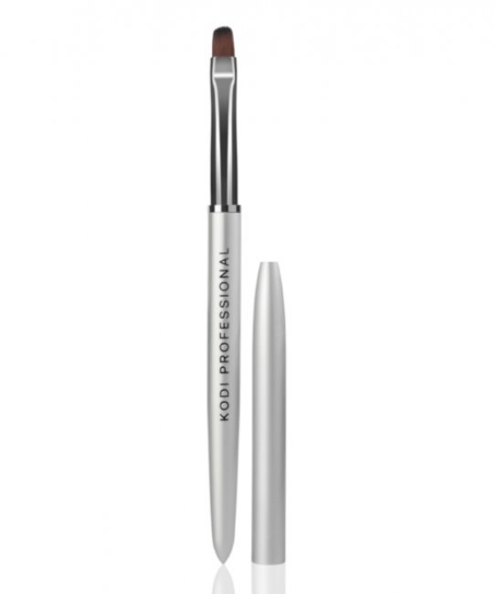 Pinceau de modelage pour ongles en gel (taille : ovale n° 6, matériau : manche en métal, poils en nylon marron)