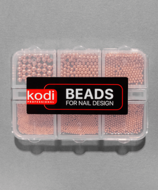 Perles pour la conception des ongles (couleur : or rose)