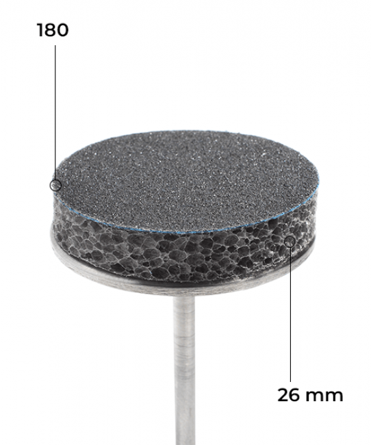 Buff disk 26 mm (black, 180 grit, 50 pcs.)