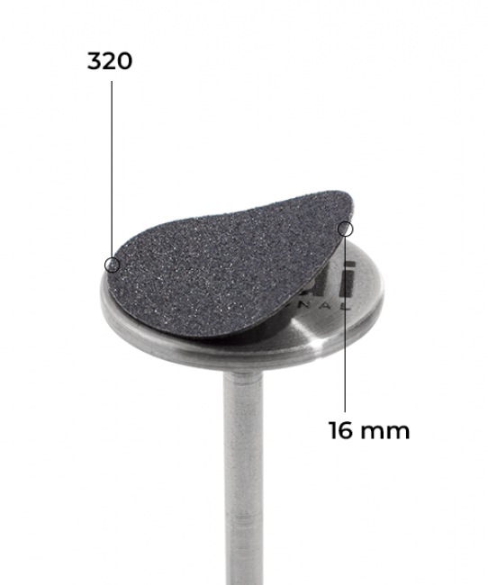 Disque 16 mm (noir, grain 320, sans couche souple, 50 pièces)