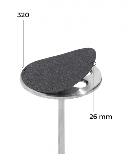 Disque 26 mm (noir, grain 320, sans couche souple, 50 pièces)