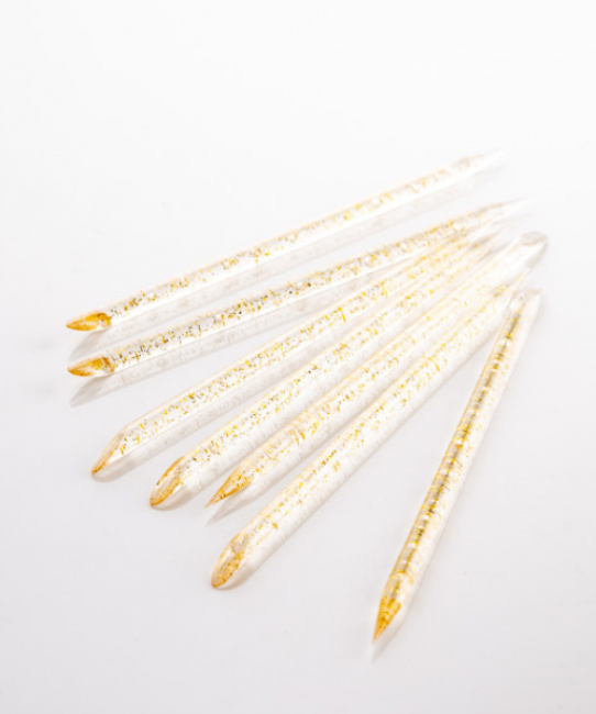 Bâtonnets en plastique pour cuticules (jaune)