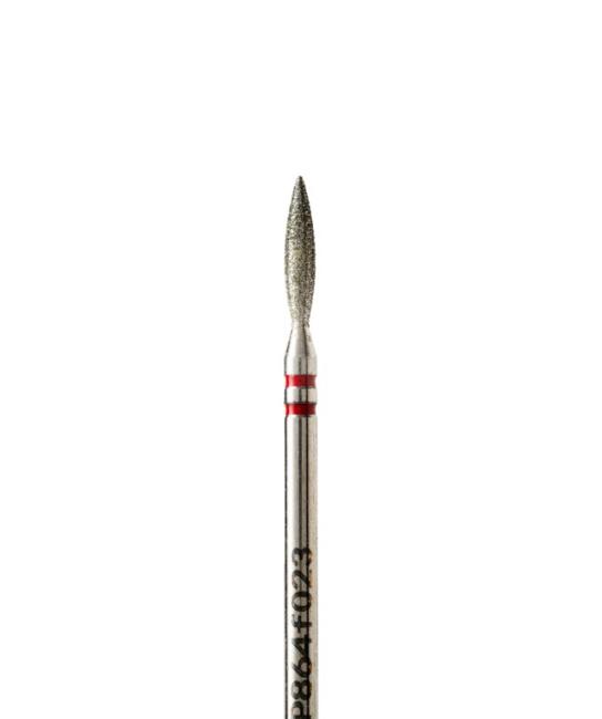 Foret diamanté en forme de flamme, semi-émoussé, diamètre 2,3 mm, abrasif doux, P864f023