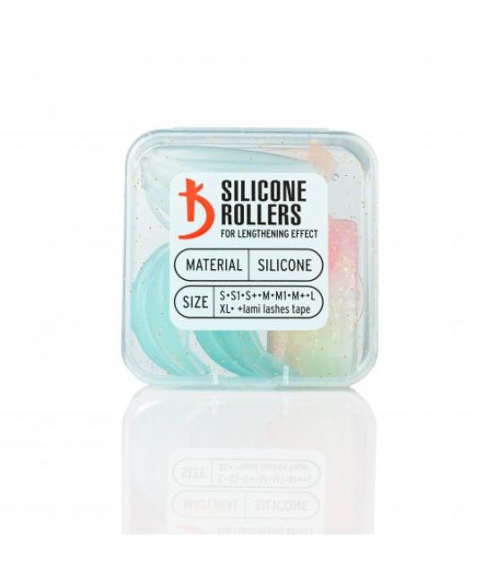 Soft silicone multi-colored curlers for eyelash lamination