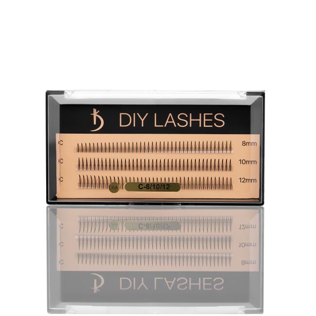 Eyelash Extensions DIY LASHES 08A C 0,07 (8 mm, 10 mm, 12 mm)