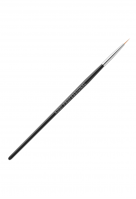Pinceau pour peinture en tube n° 1 (manche : bois noir, poils : colonne)