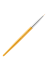 Pinceau pour peinture en tube n° 00/3 (Manche : Métal, Acrylique, Poils : Nylon, Couleur : OR)