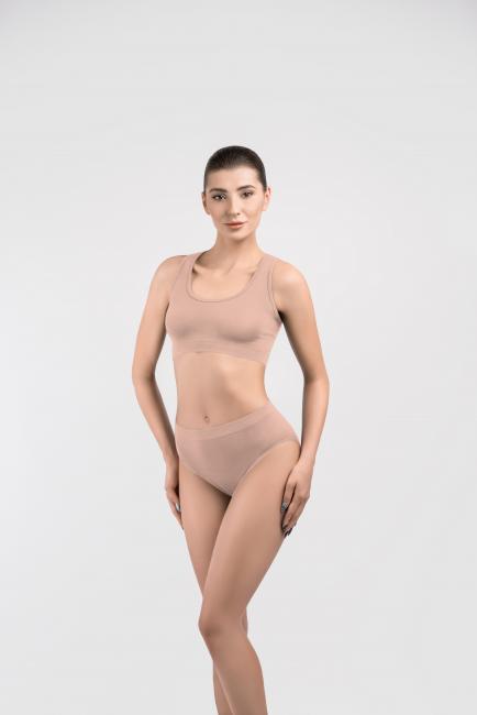 Padded Top (Color: Beige, Size M)